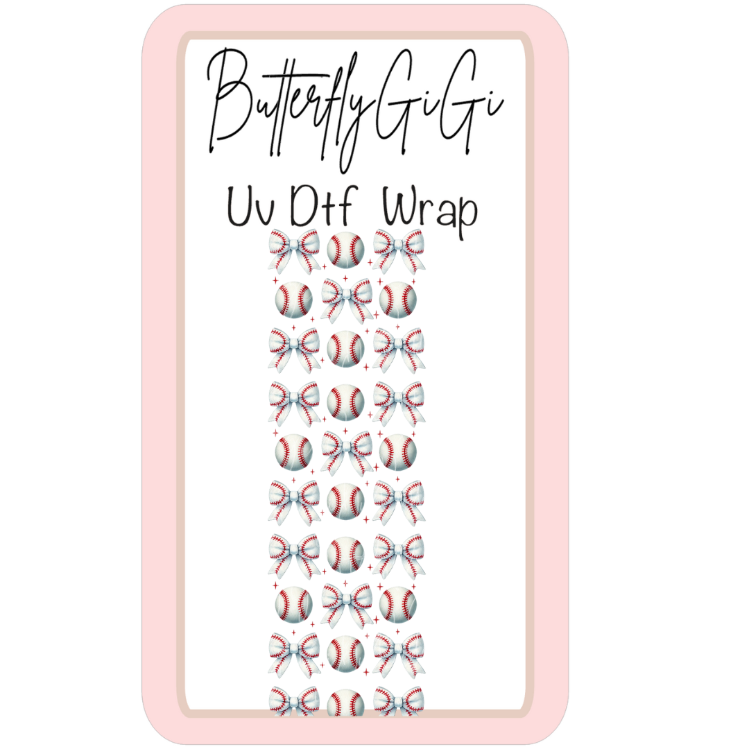 Wrap Baseball Bows UV DTF