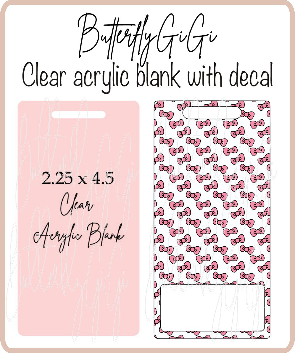 .BB Pink Bow Badge Buddy Horizontal/Vertical