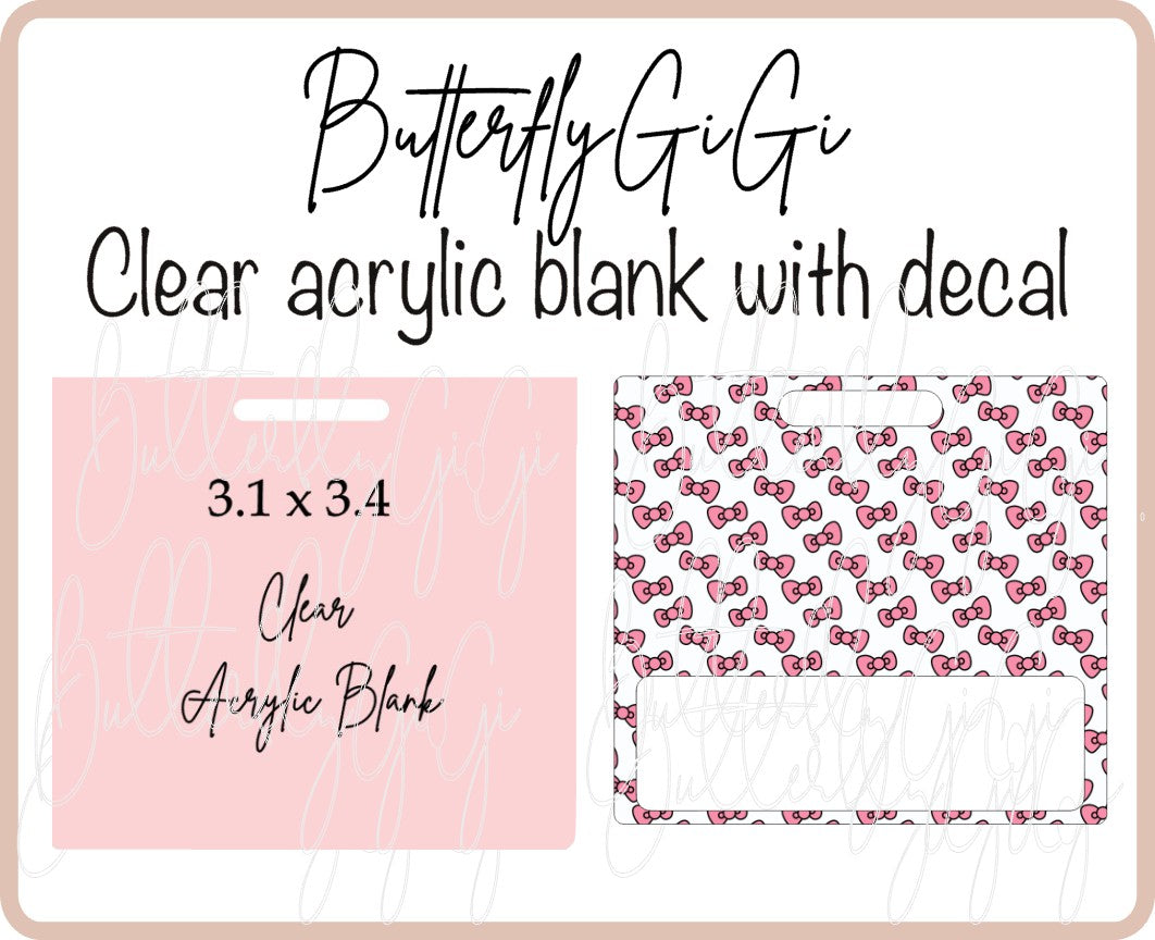 .BB Pink Bow Badge Buddy Horizontal/Vertical