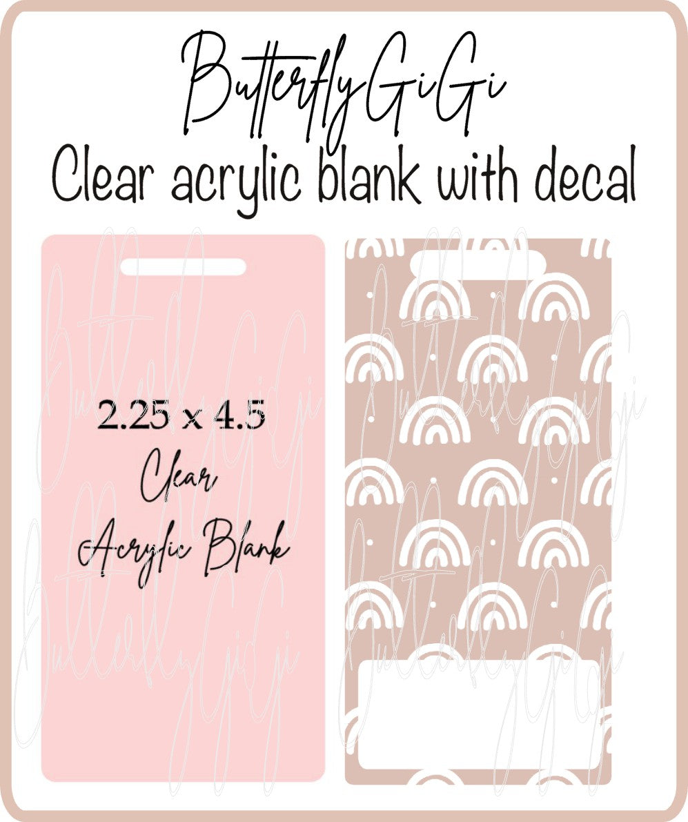 .BB Tan Rainbow Badge Buddy Horizontal/Vertical