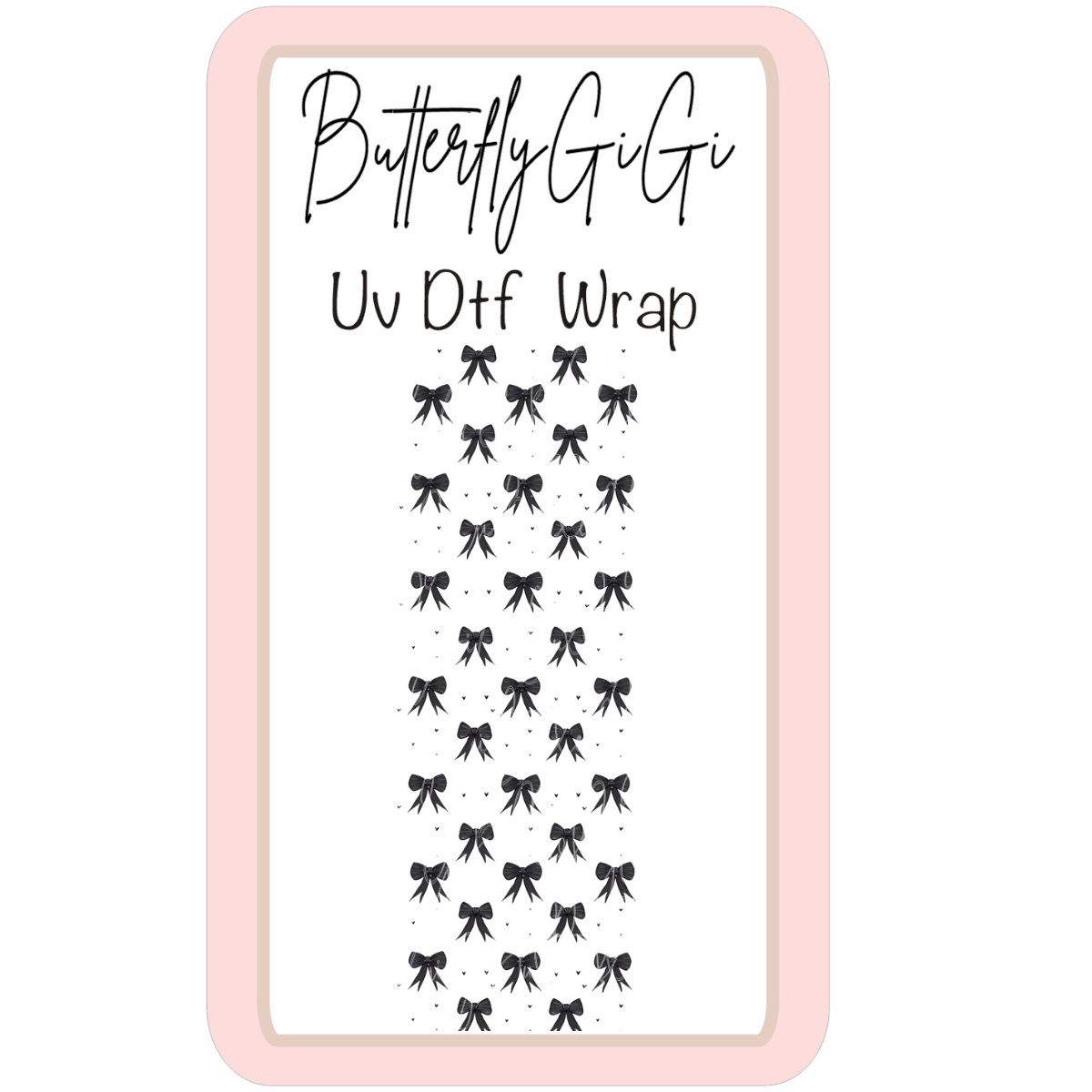 Wrap Black Bow Coquette UV DTF