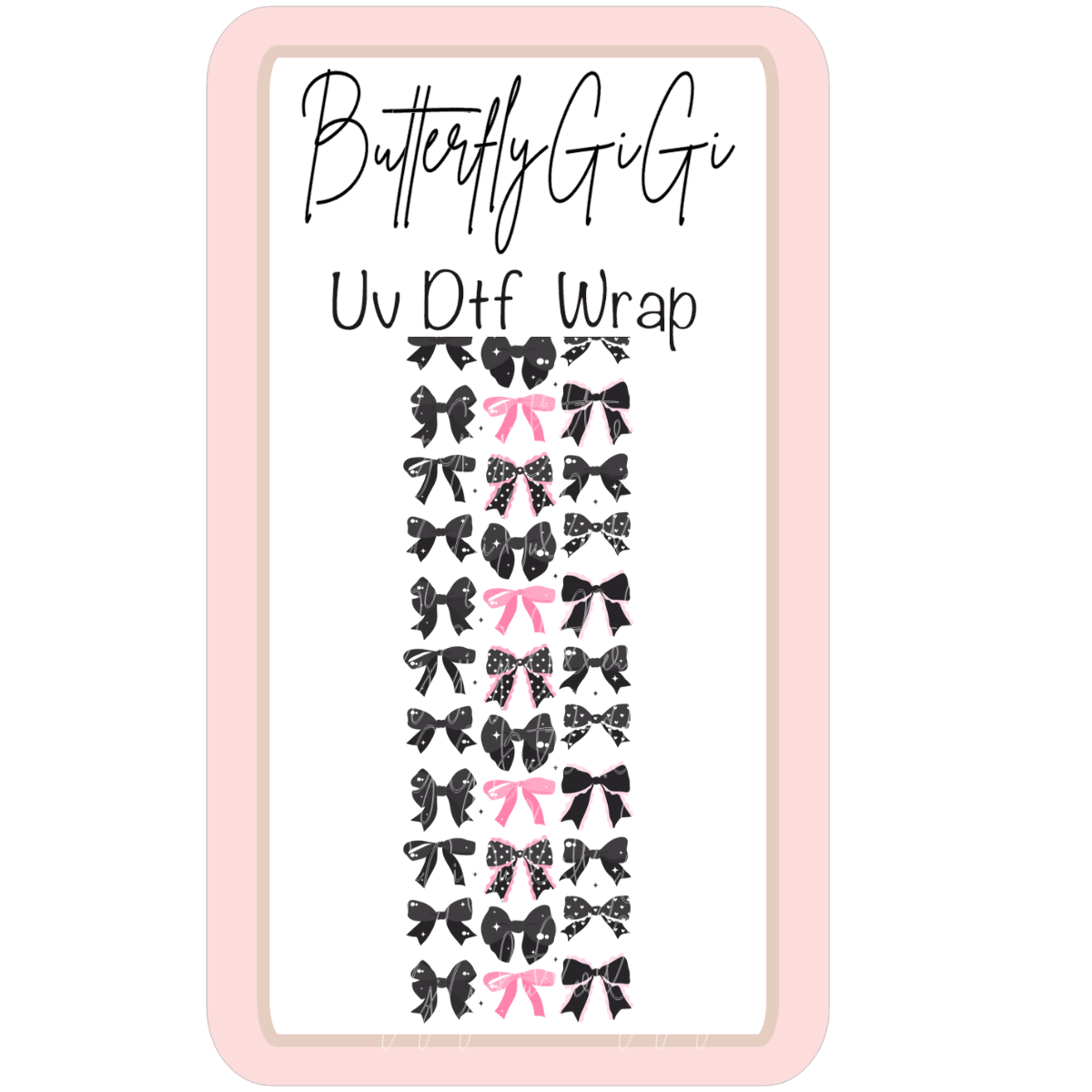 Wrap Black Bow Pink