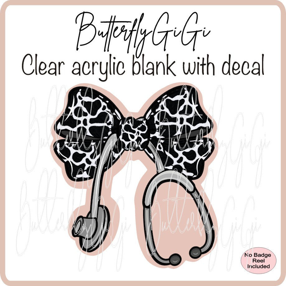Bow Black Cow Stethoscope
