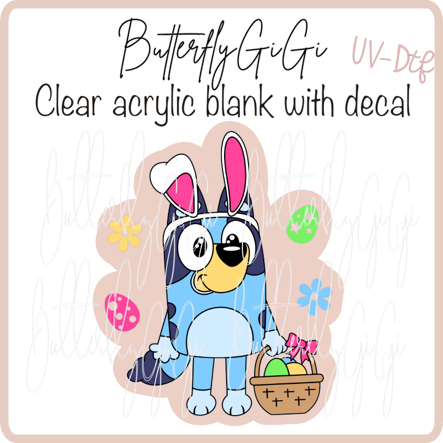 Blue Dog Easter Basket UvDTF