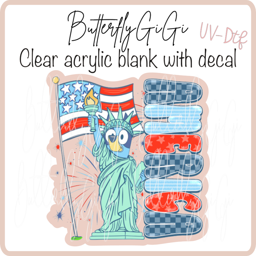 Bluey America UvDTF