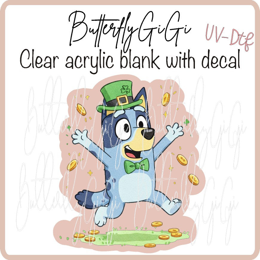 Bluey St Patty UvDTF