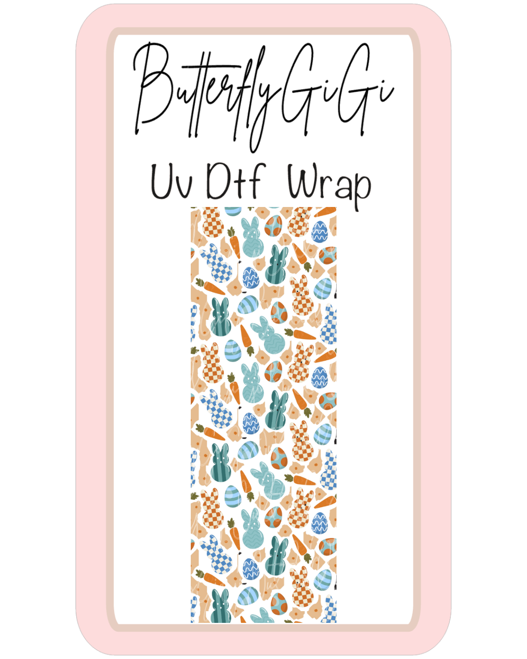 Wrap Boho Bunny SMALL UV DTF