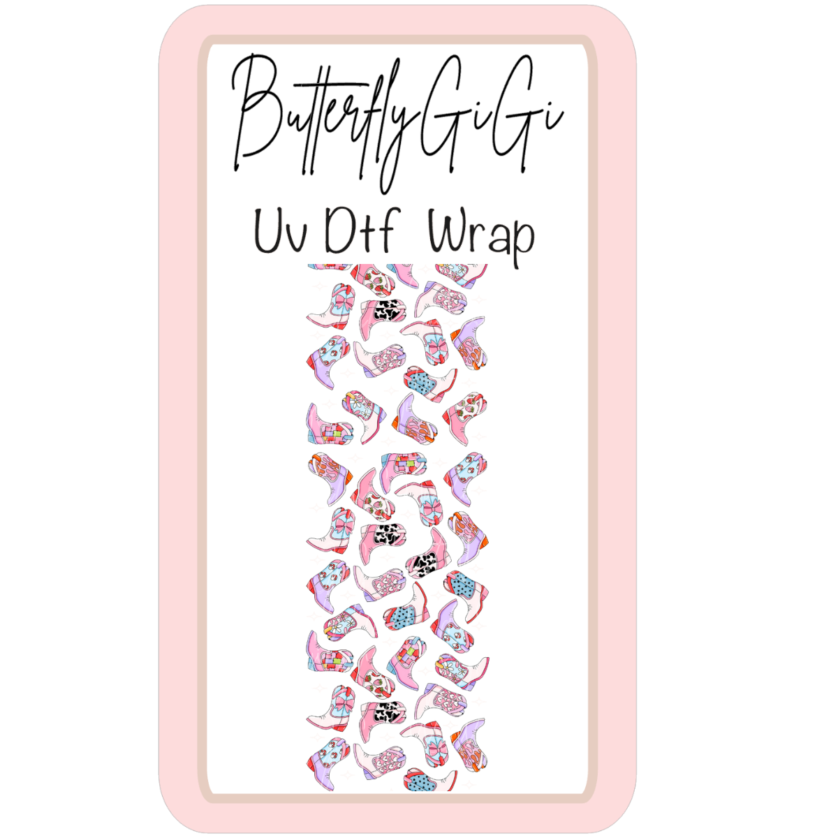 Wrap Boots Colorful UV DTF