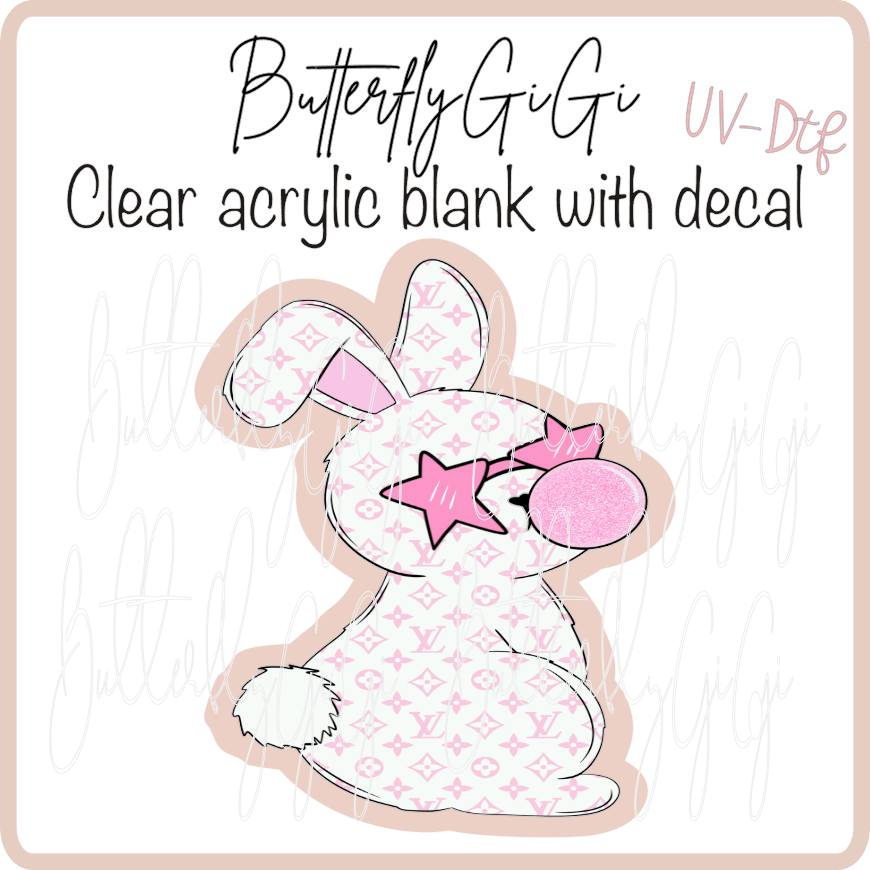 Boujee buble gum Bunny UvDTF