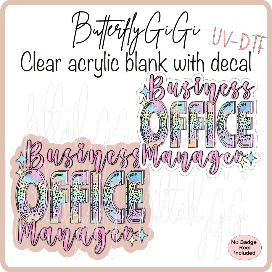 Medical Leopard Print Business Office Manager