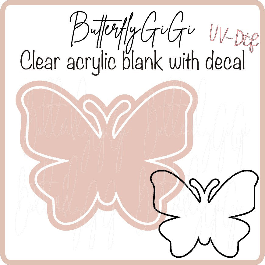 Butterfly Outline UV DTF