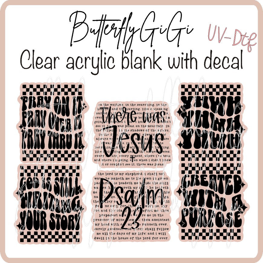 Faith Sayings C.K UV DTF