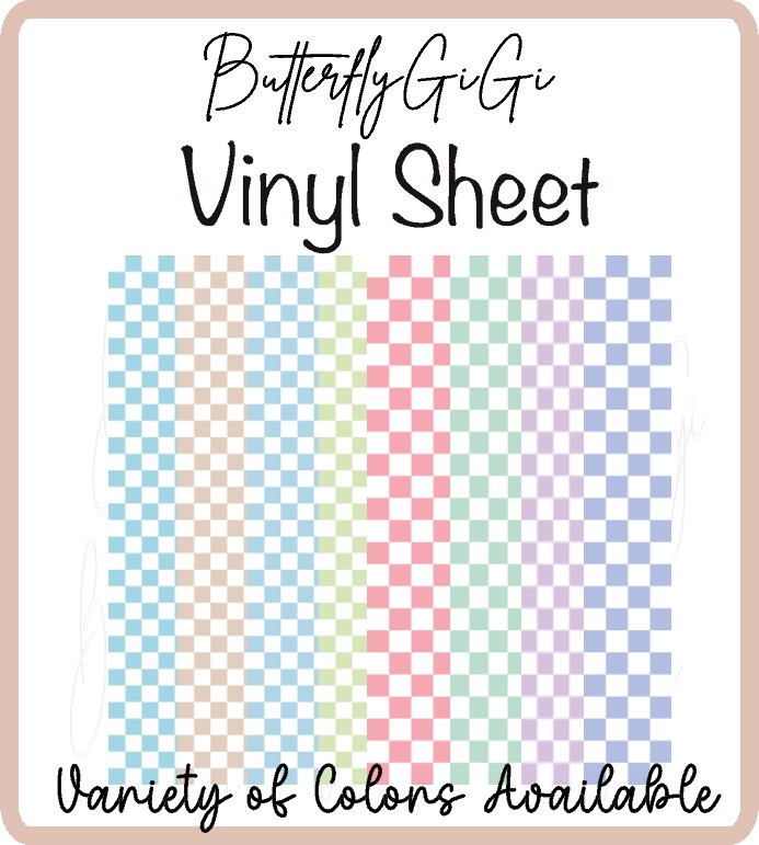 PASTEL Checkered Vinyl Sheet