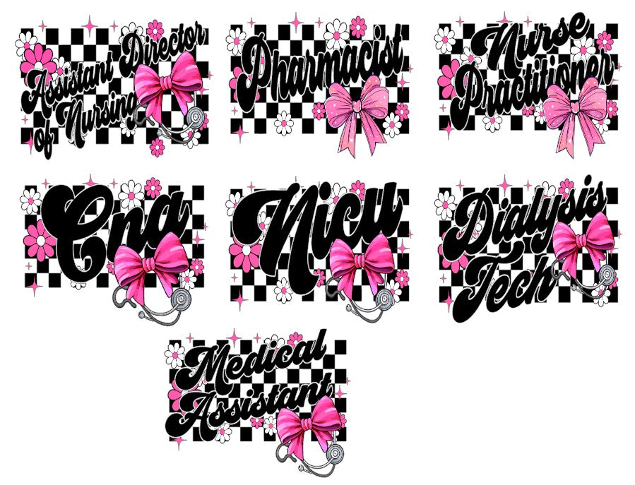 Medical Checkered Pink