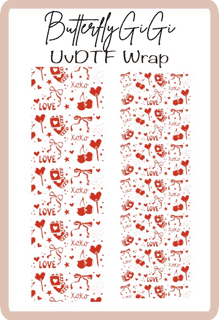 Cherry Love UV Dtf Wrap
