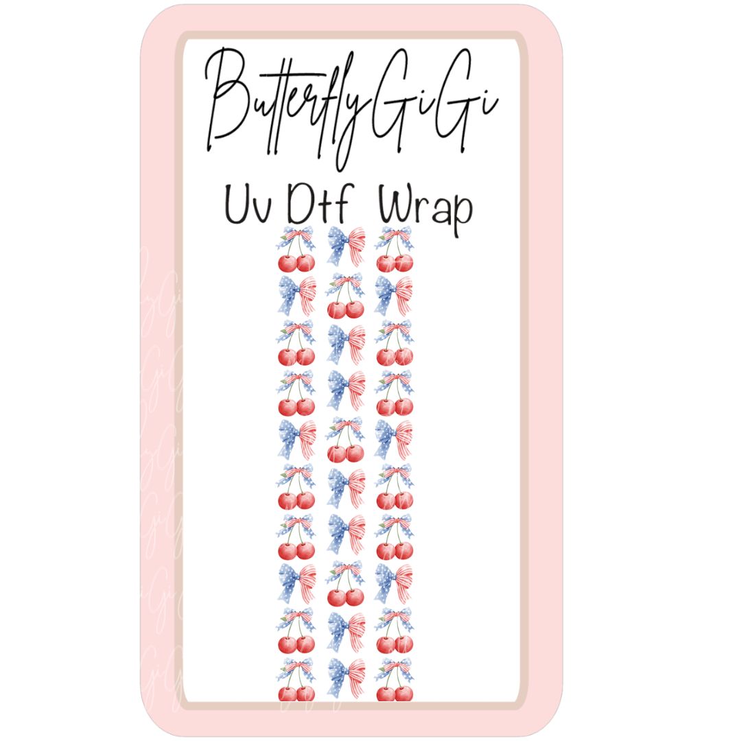 Wrap Cherry Patriotic Uv Dtf