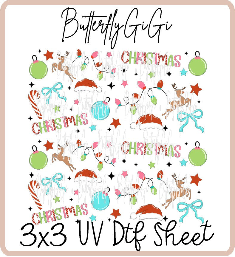Christmas Uv Dtf Sheet