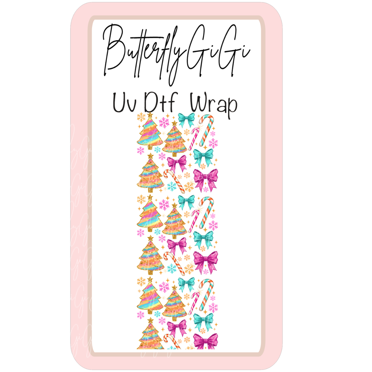 Christmas Bright Uv Dtf Wrap