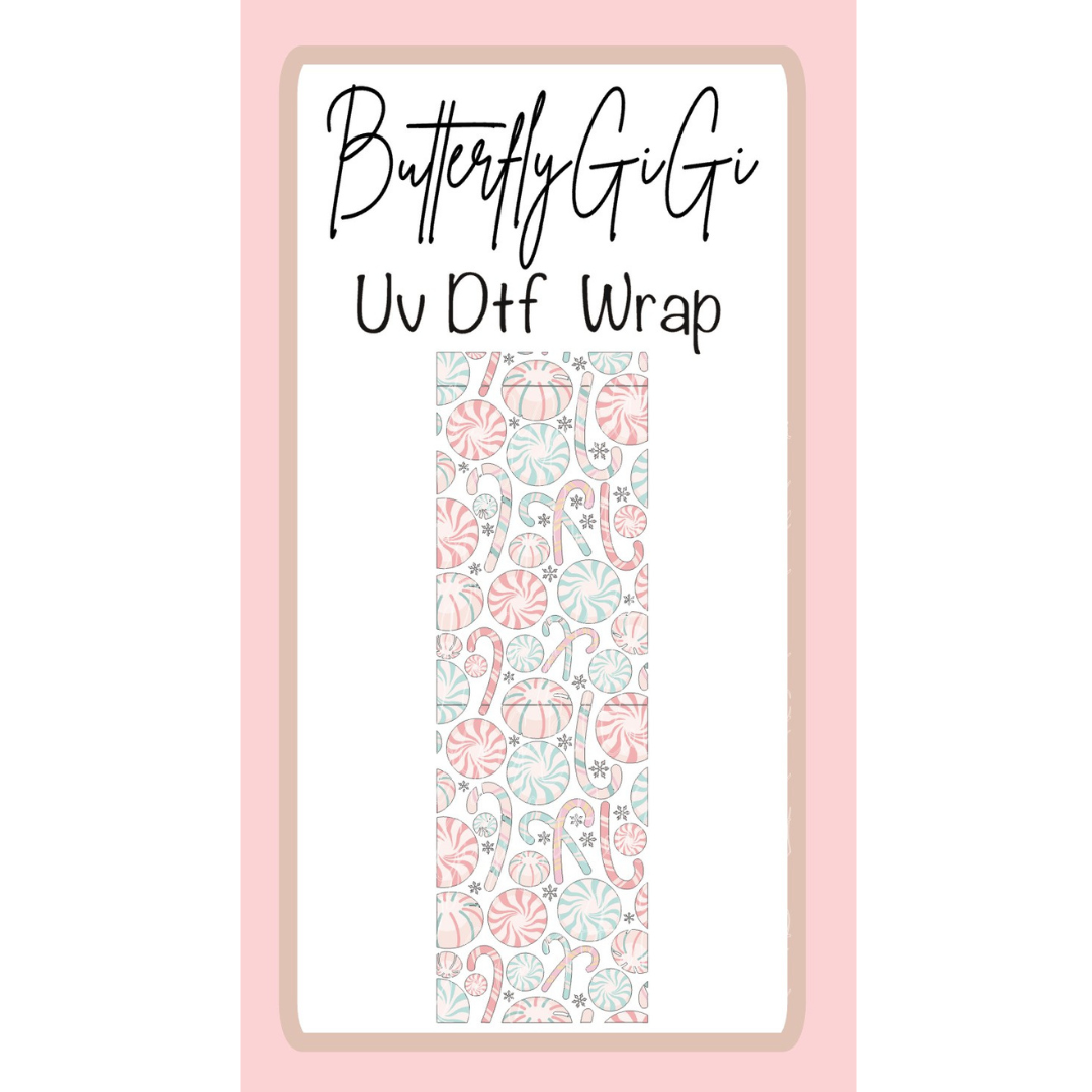 Wrap Christmas Peppermint Candy UV DTF