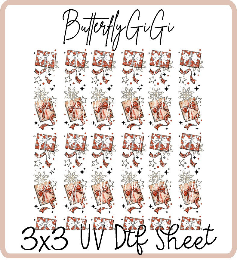 Christmas Presents Uv Dtf Sheet