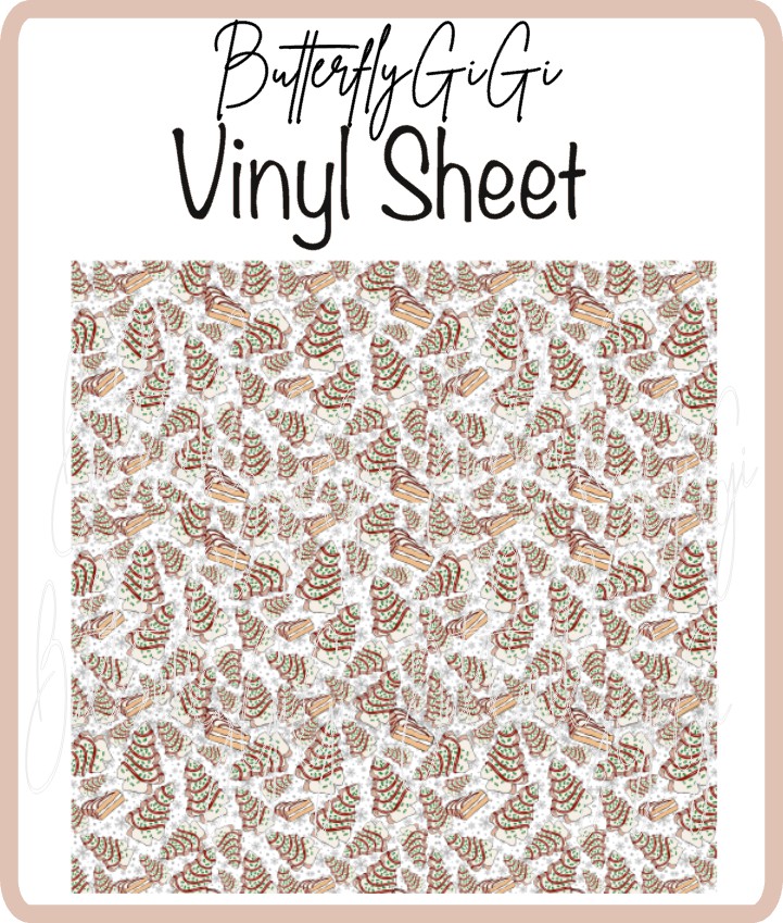 Vinyl Christmas Tree Snacks Sheet