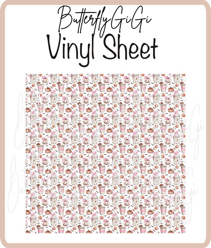 Vinyl Coffee Pumpkin Pink Sheet