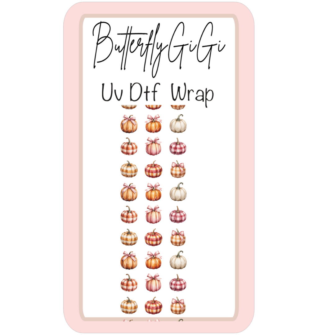 Wrap Coquette Pumpkin UV DTF