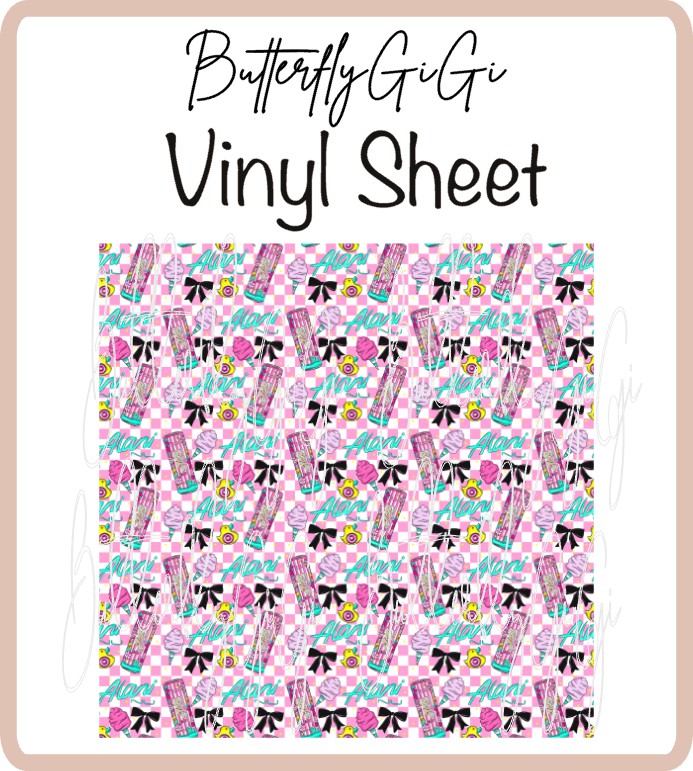 Energy Drink Cotton Candy Vinyl Sheet