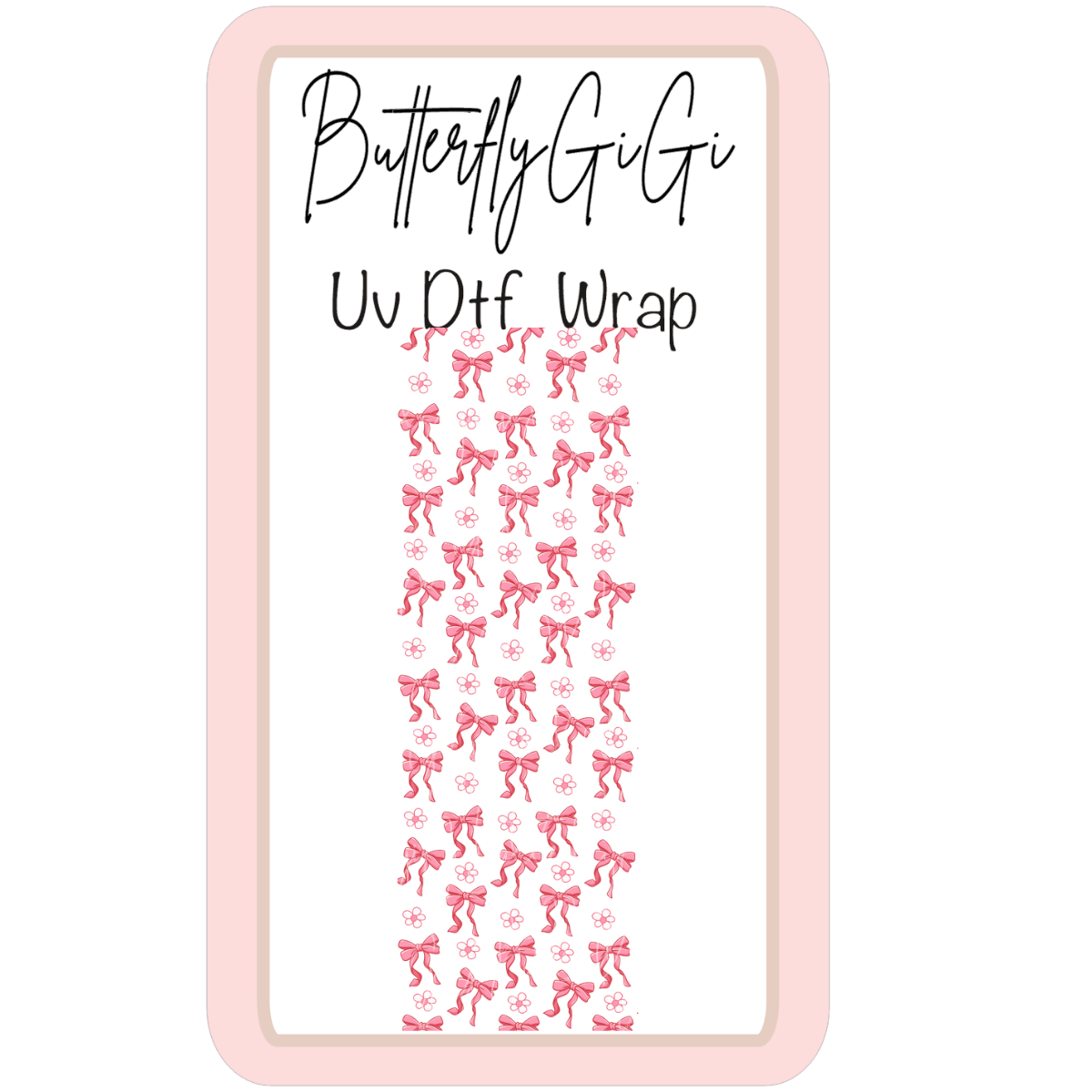 Daisy Bows Small UV Dtf Wrap