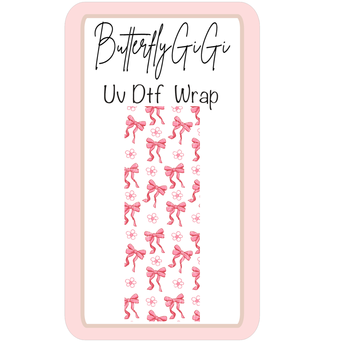 Daisy Bows Large UV Dtf Wrap
