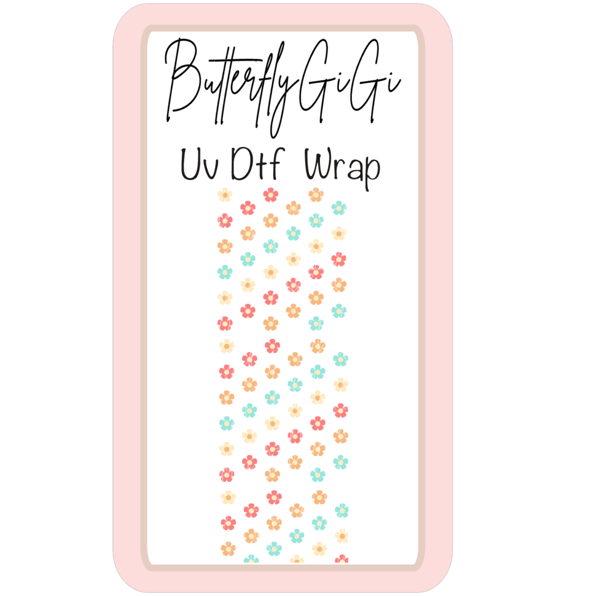 Daisy Colorful Large UV Dtf Wrap