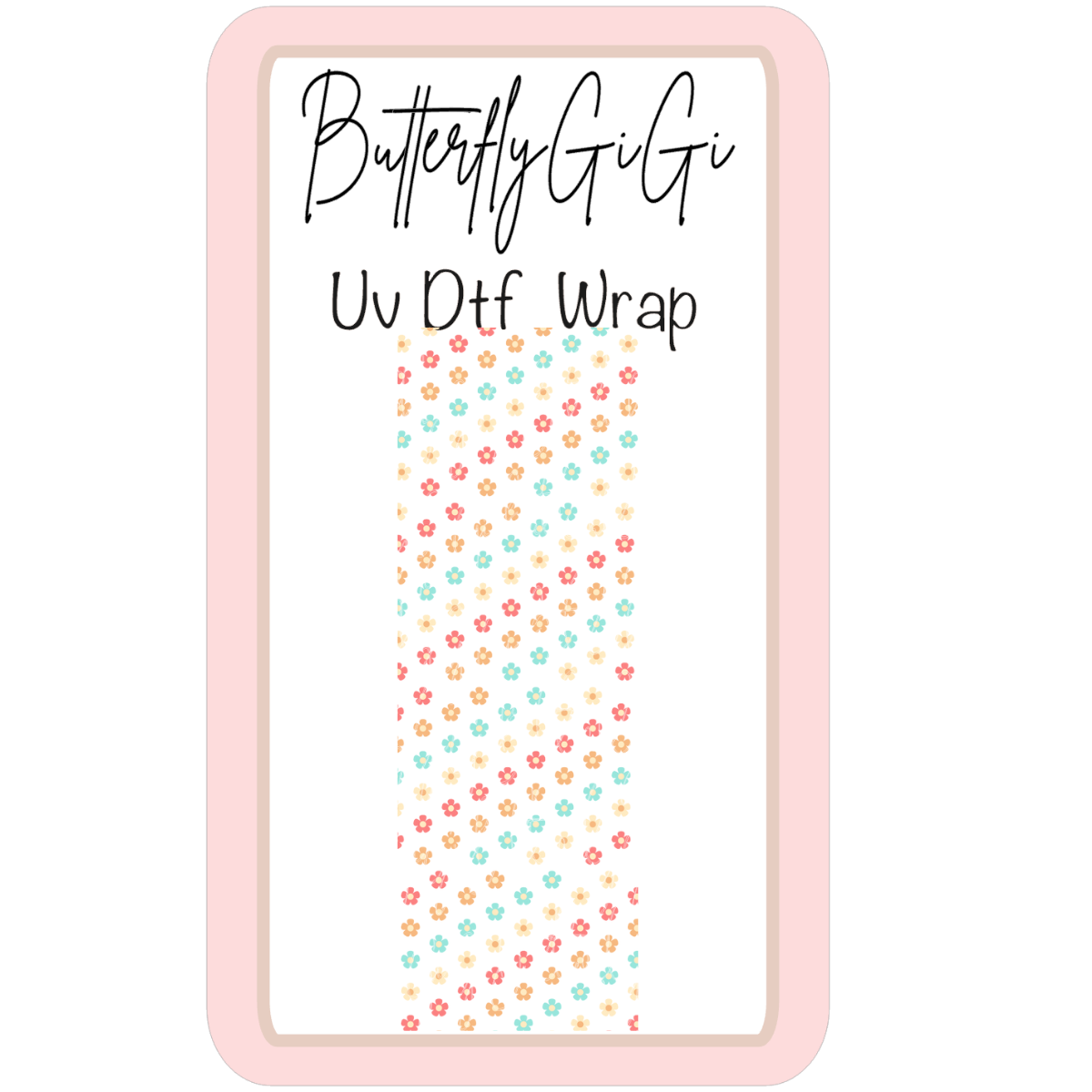 Wrap Daisy Colorful Small UV Dtf