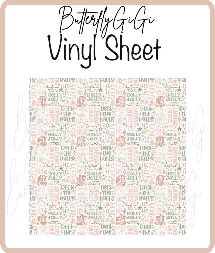 Vinyl Deck the Halls Sheet