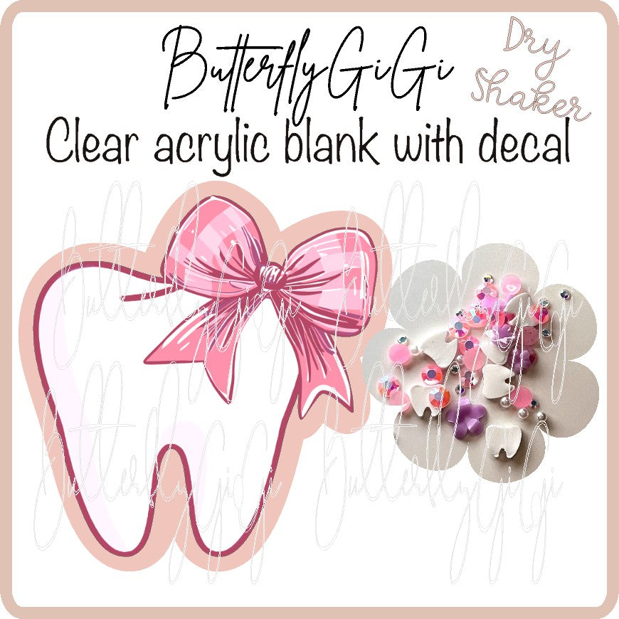 Dental Pink Bow Dry SHAKER Kit