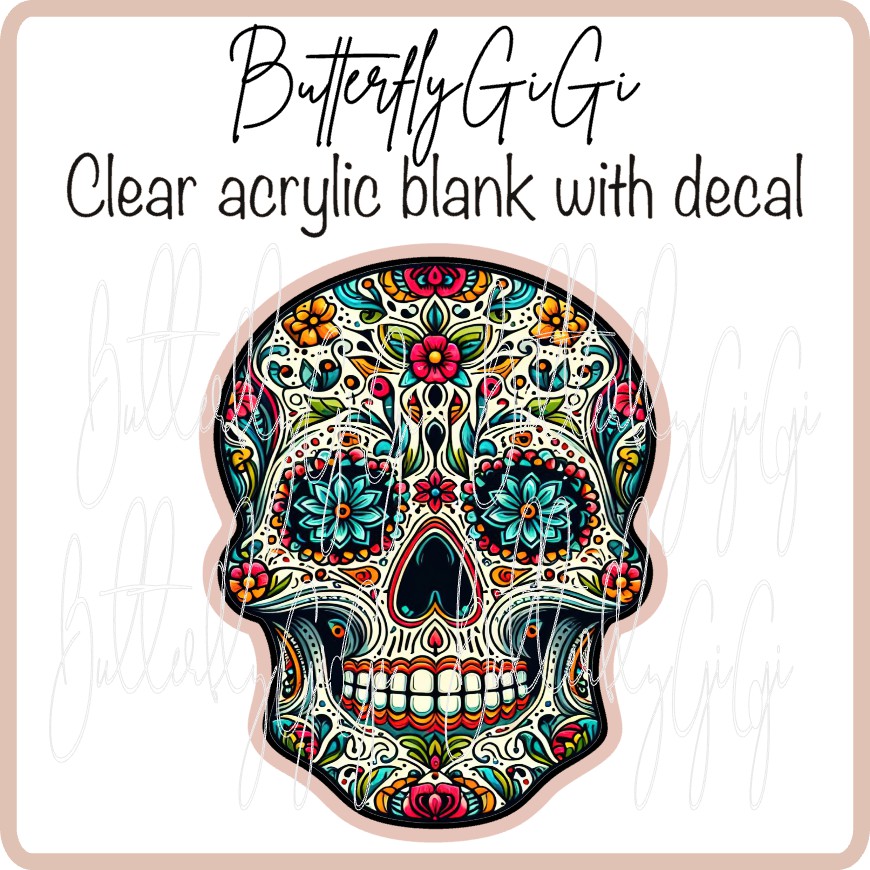 dia de los Muertos Teal