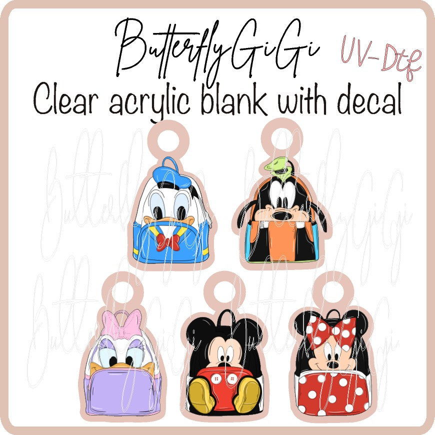 D Backpack UVDTF Charms