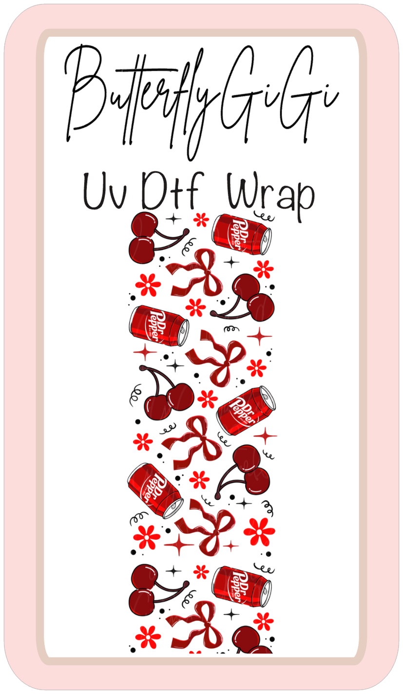 Wrap Dr Pepper Bows Uv Dtf