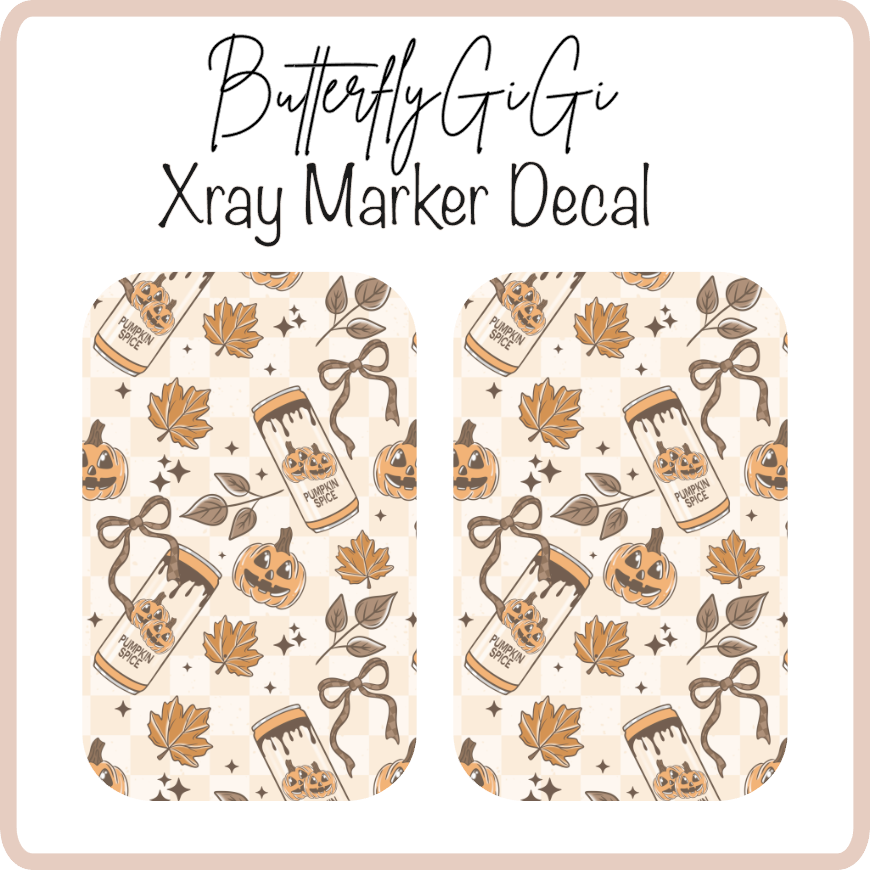 Fall and Energy Drinks X ray Markers Decal