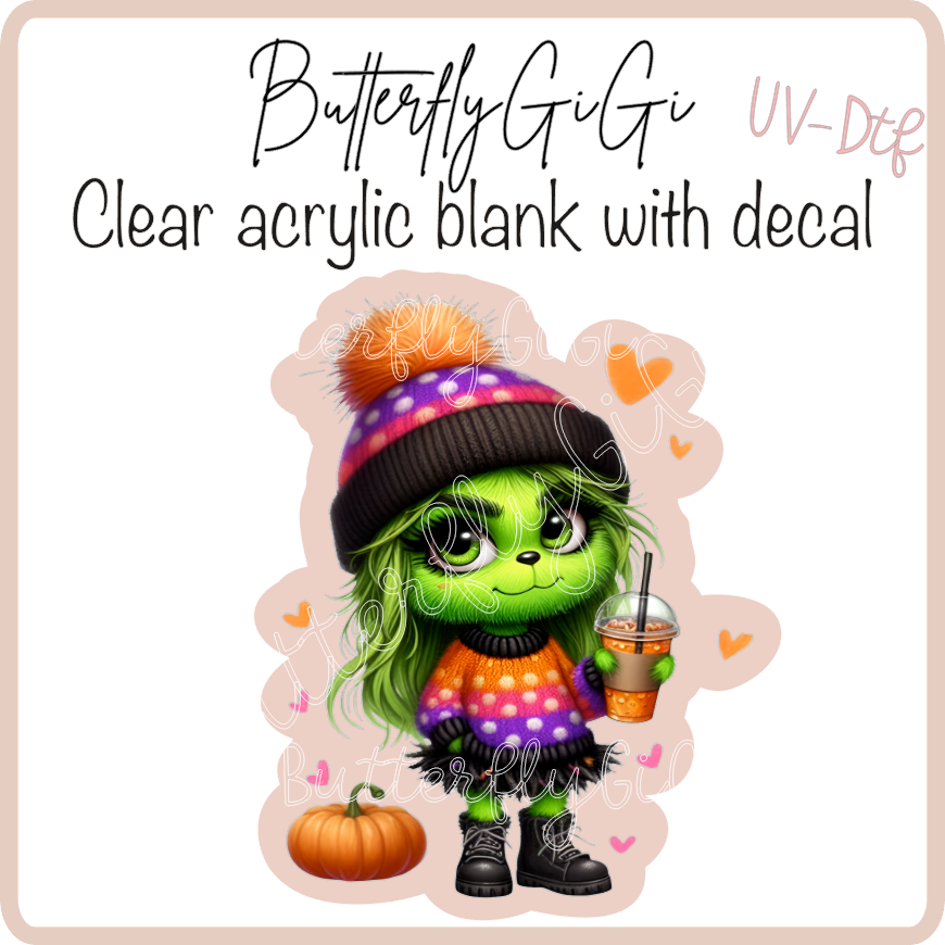 Fall Grinch Girl UvDtf