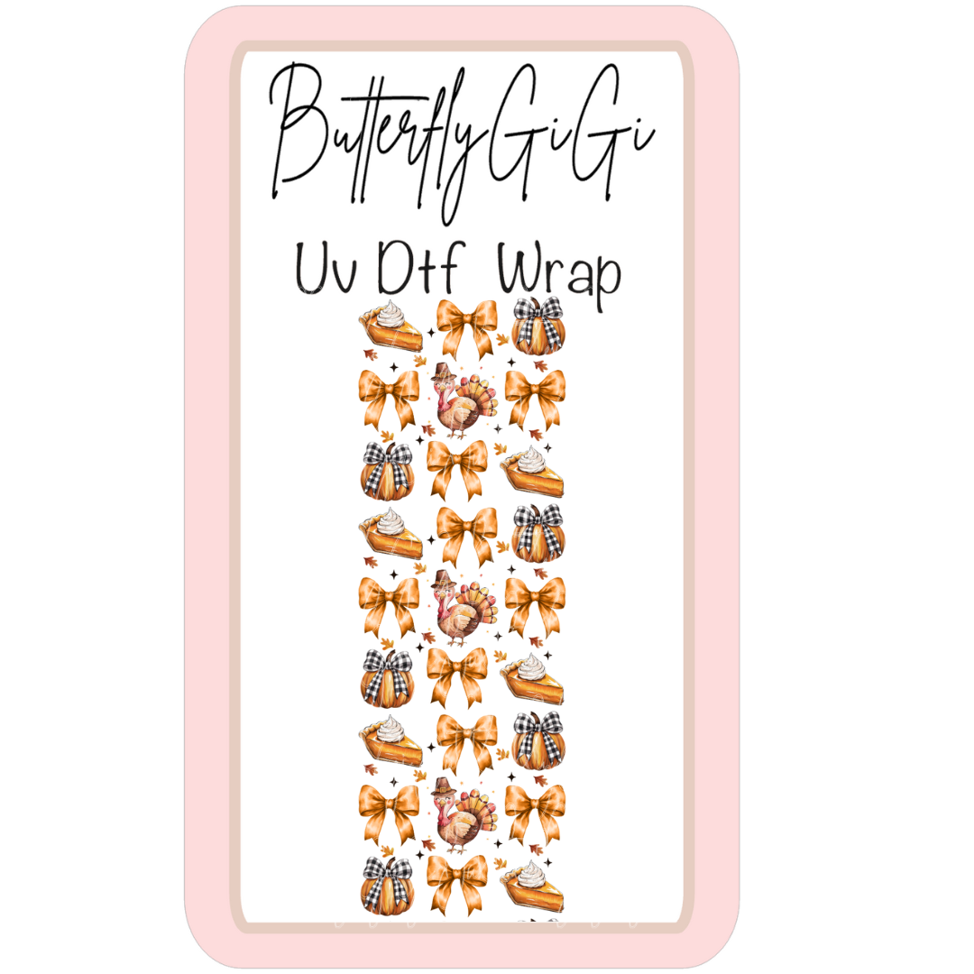 Wrap Fall Pie Coquette UV DTF