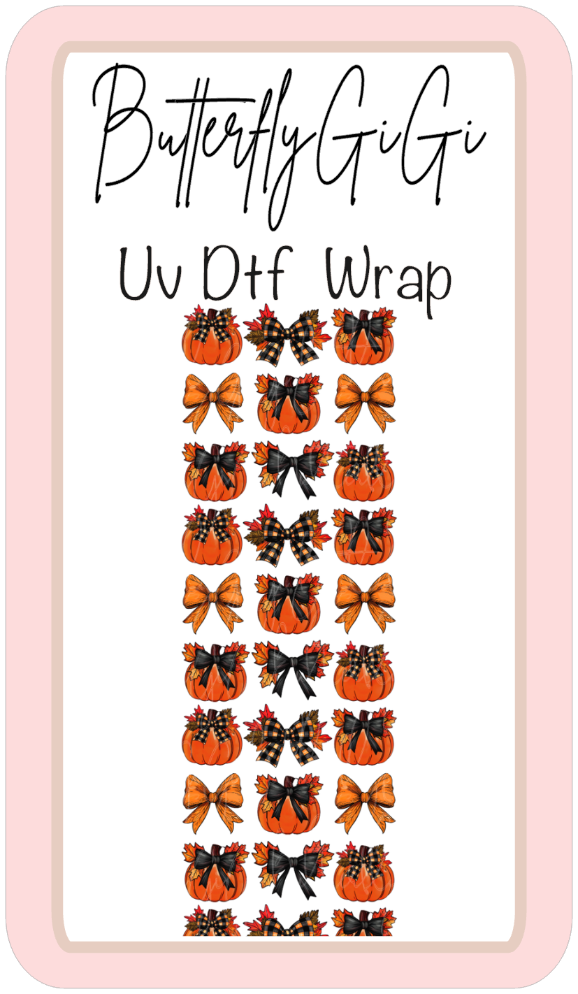 Wrap Fall pumpkins Uv Dtf
