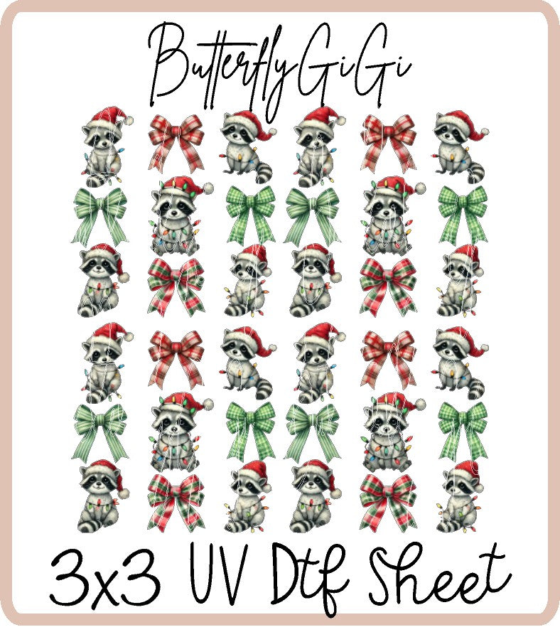 Feral Christmas Uv Dtf Sheet