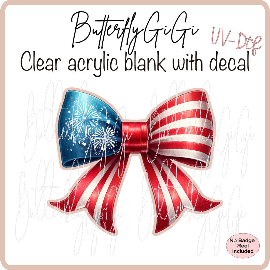 UVDTF Patriotic Firework Bow