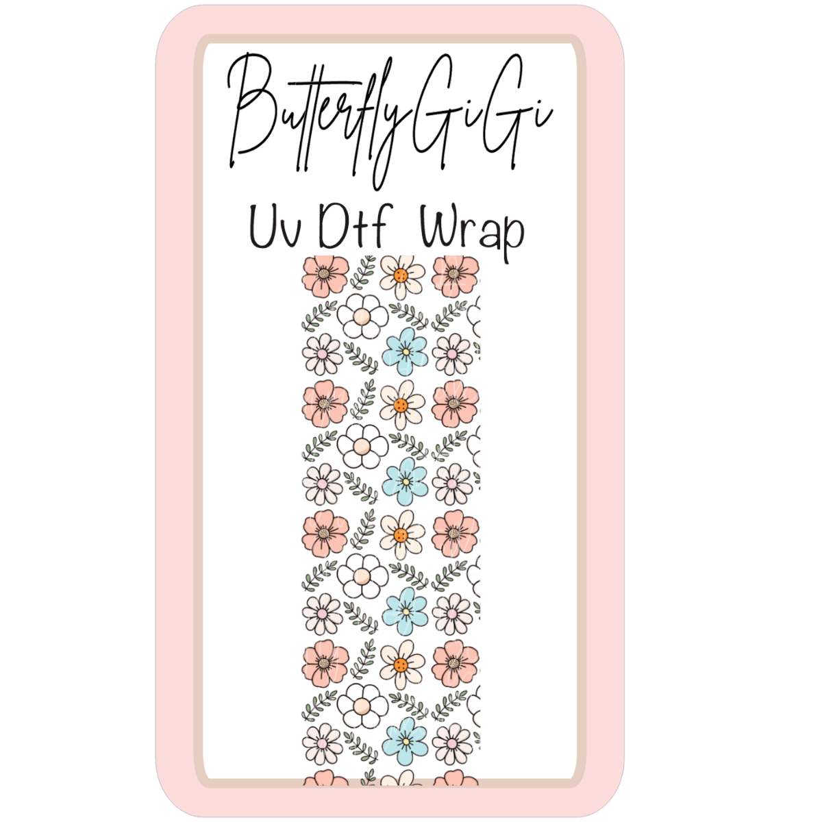 Wrap Flowers Large UV Dtf