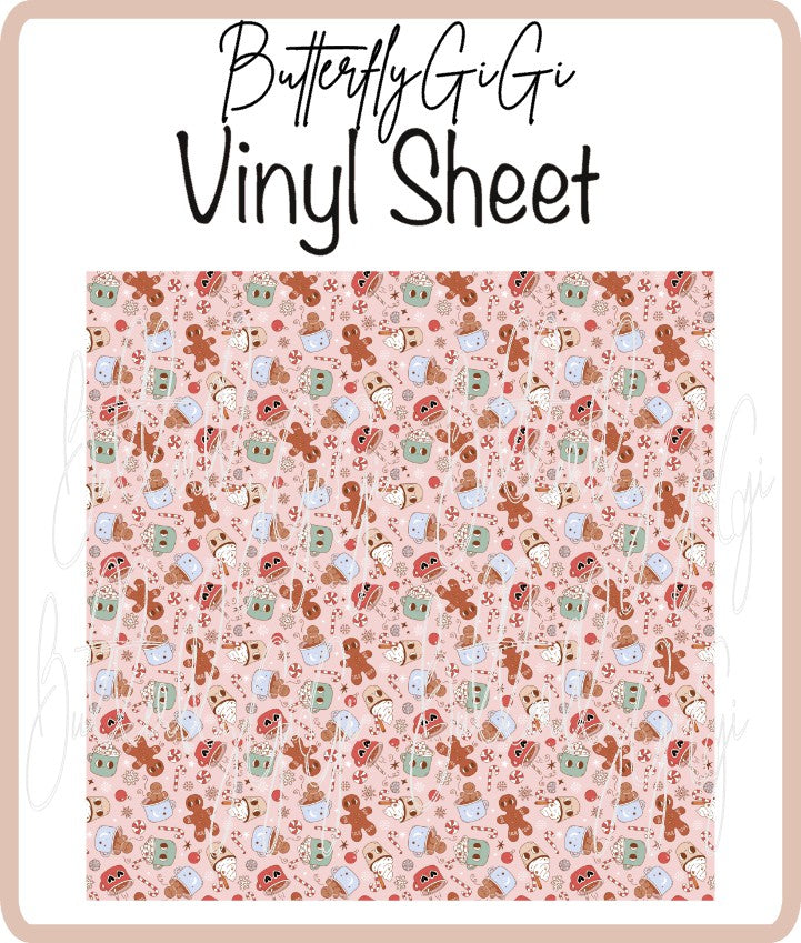 Vinyl Gingerbread Hot Chocolate Sheet