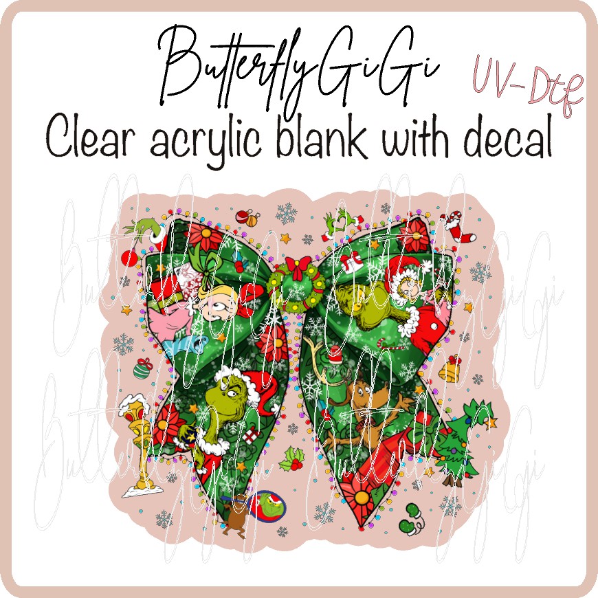 Greench Crew Bow Uv Dtf