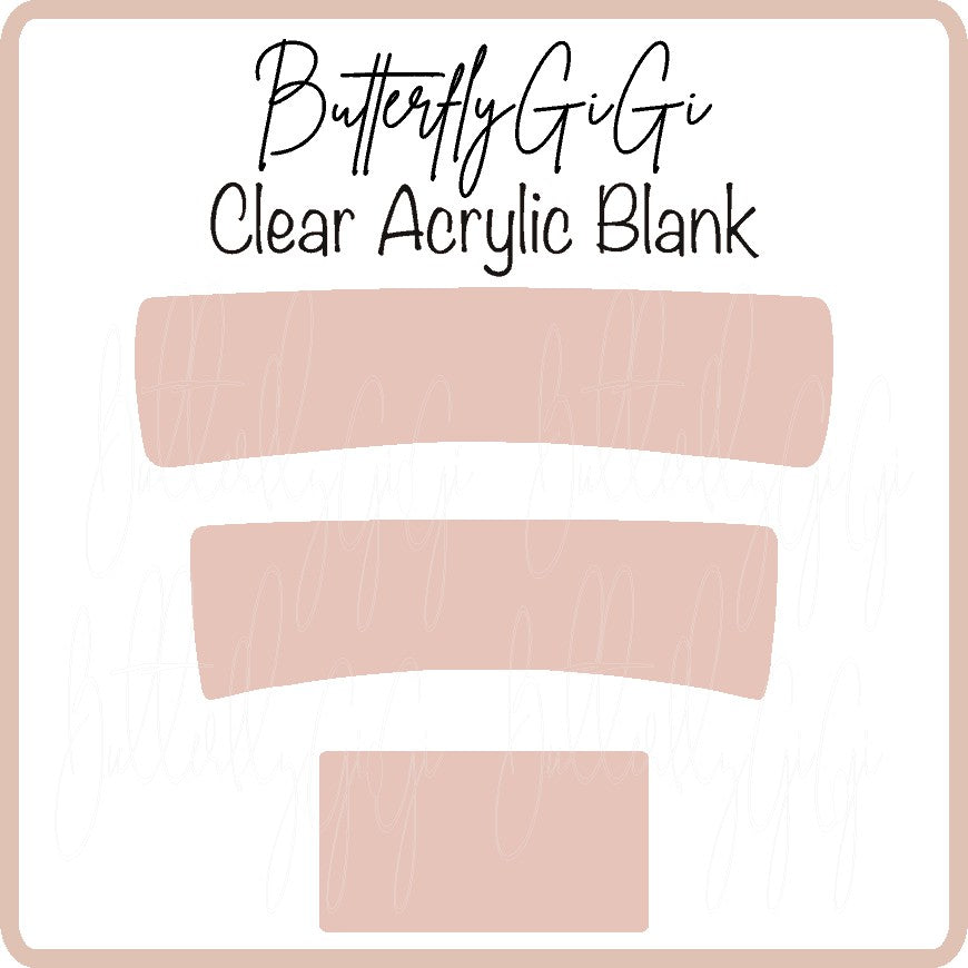 Hair Clip Acrylic Blank