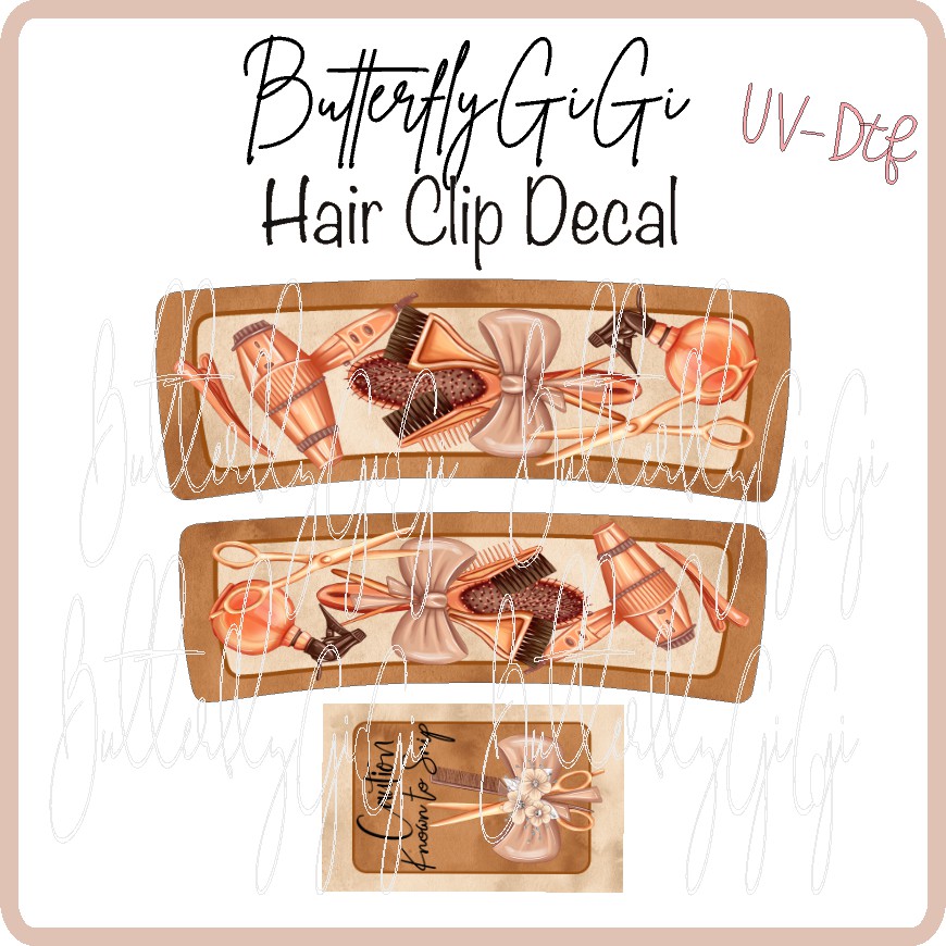 Hairstylist Hair Clip DECAL UV DTF