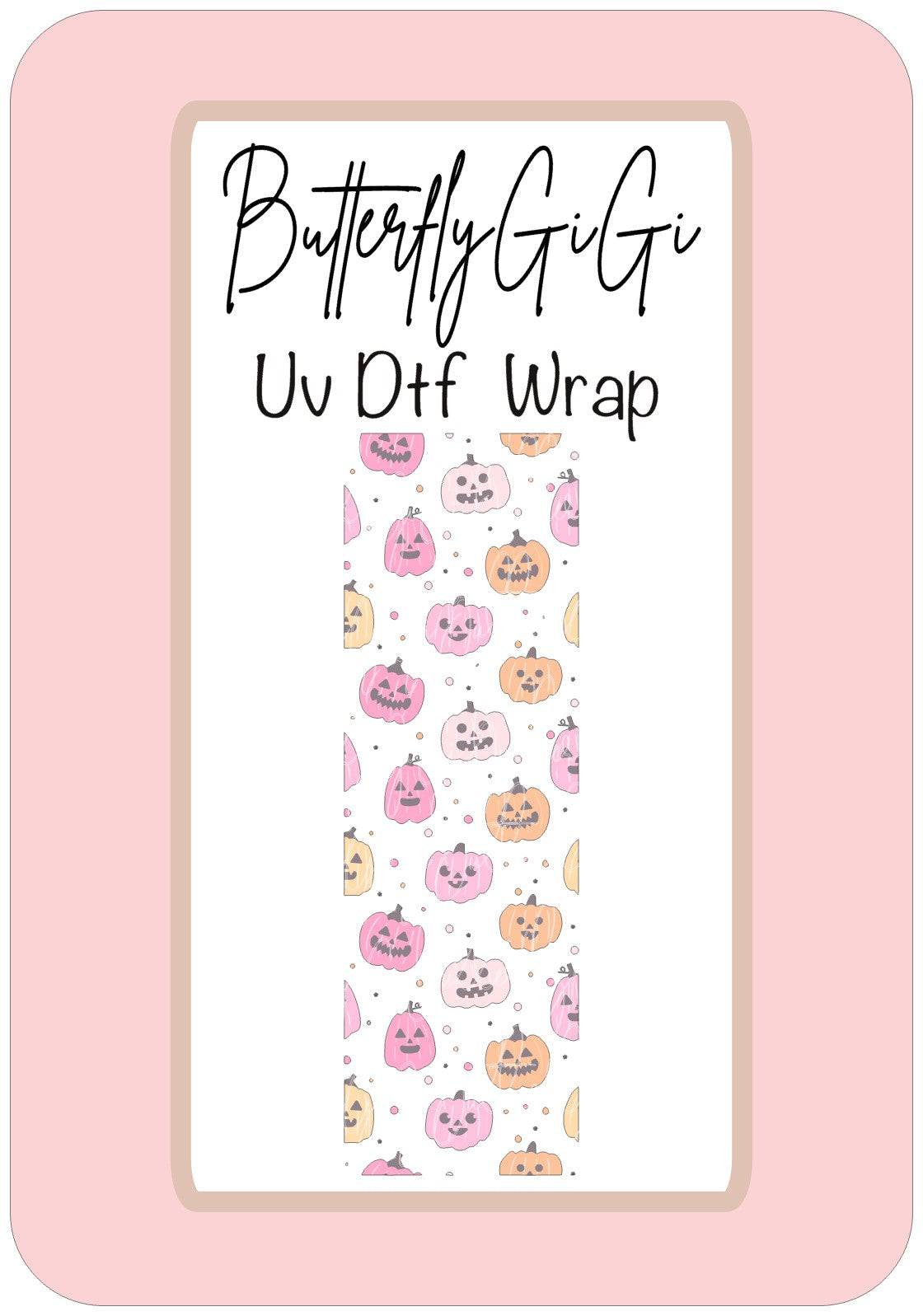 Wrap Halloween Pumpkin UV DTF