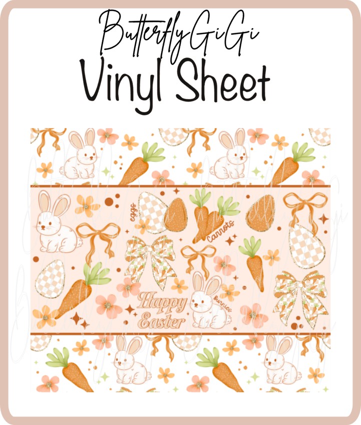 20 oz Happy Easter Orange